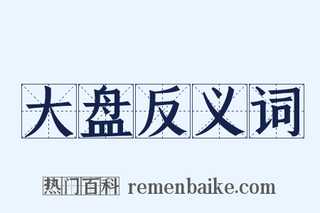 大盘反义词是什么意思的图片